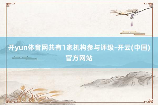 开yun体育网共有1家机构参与评级-开云(中国)官方网站