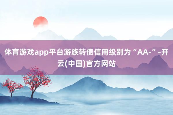 体育游戏app平台游族转债信用级别为“AA-”-开云(中国)官方网站