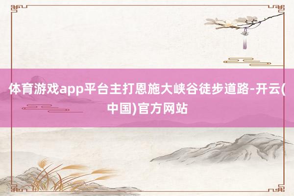 体育游戏app平台主打恩施大峡谷徒步道路-开云(中国)官方网站