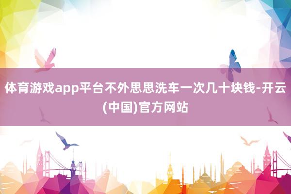 体育游戏app平台不外思思洗车一次几十块钱-开云(中国)官方网站