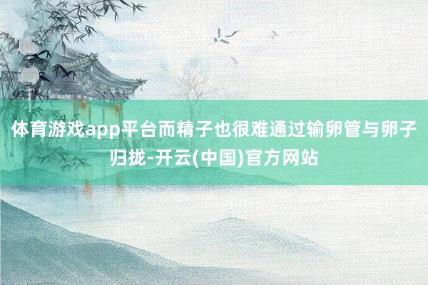 体育游戏app平台而精子也很难通过输卵管与卵子归拢-开云(中国)官方网站