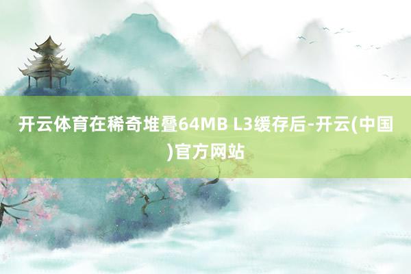 开云体育在稀奇堆叠64MB L3缓存后-开云(中国)官方网站
