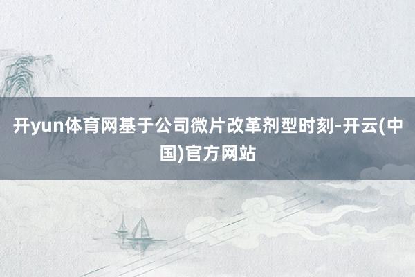 开yun体育网基于公司微片改革剂型时刻-开云(中国)官方网站