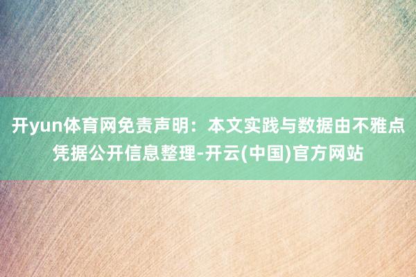 开yun体育网免责声明:本文实践与数据由不雅点凭据公开信息整理-开云(中国)官方网站